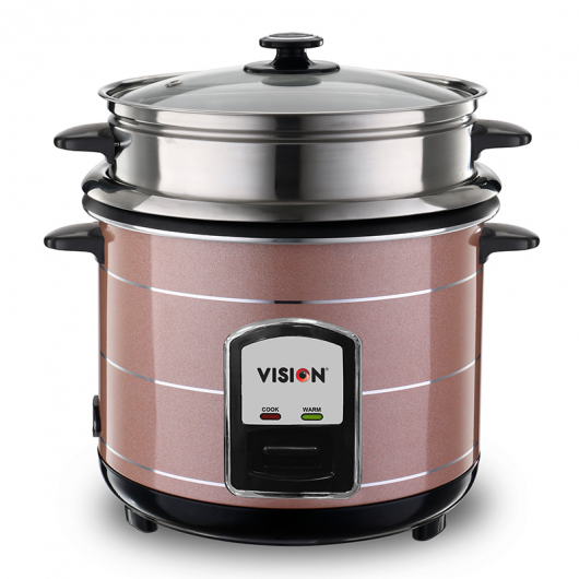 Vision Rice Cooker- 1.8 L REL-40-06 SS-Coffee (Double Pot)