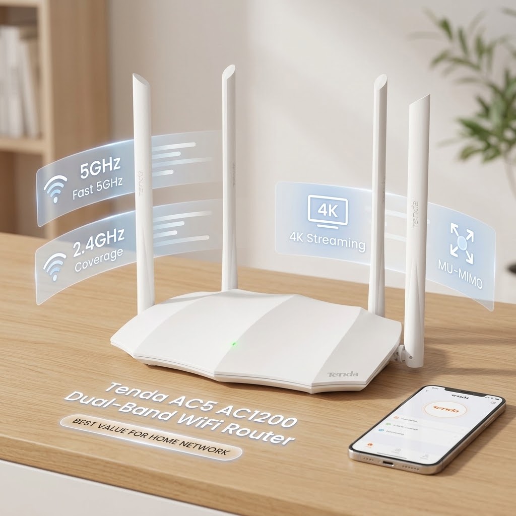 Tenda AC5 AC1200 Smart Dual-Band WiFi Router